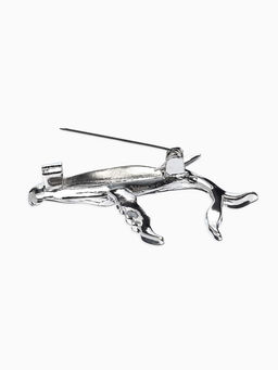 Брошь «Кит» морской, цвет серебро