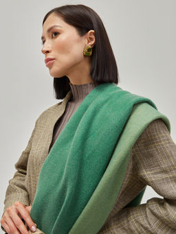 В составе шерсть и кашемир! теплый двусторонний палантин - Tantino фото 4