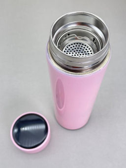 Термос с датчиком температуры Metallic, pink (500 ml)