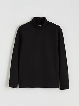 Yar?m Bal?k?? Yaka Basic Erkek ?ocuk Ti??rt