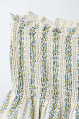FALDA BERMUDA FLORES / Arena / Azul - Zara фото 3