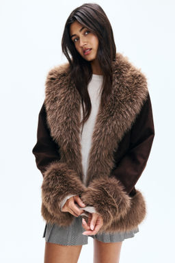 Chaqueta con ribetes efecto pelo - H&m фото 2