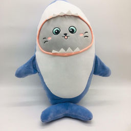 Мягкая игрушка Котик в костюме акулы 60 см - Storyland фото 5