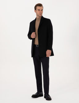 Lacivert Ex Slim Fit Y_n Kar___ml_ Palto