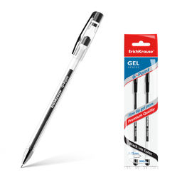 АКЦИЯ Цена за 48 шт. Набор из 2 ручек гелевых ErichKrause G-Point Stick Classic 0.38, цвет чернил черный (в пакете)