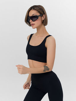 Топ женский спортивный черный - Mark formelle фото 6