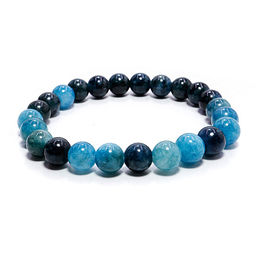 Браслет из камня Синий агат-карьерный рост, налаживание связей, удачные сделки8мм