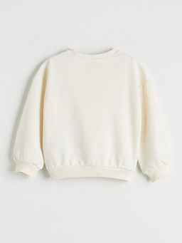 Bisiklet Yaka Capyfun Bask?l? K?z ?ocuk Sweatshirt