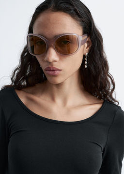 Top de manga larga con cuello redondo - H&m фото 4