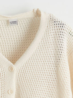 V Yaka Ajurlu K?z ?ocuk Triko H?rka