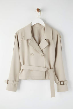 Tas Regular Buyuk Beden Trenckot TWOAW26BM00002 - Trendyolmilla фото 5