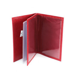 Обложка для авто+паспорт Croco-ВП-103 натуральная кожа красный игуана (73) 265406  фото 3