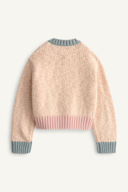 CHAQUETA PUNTO COLOR BLOCK FLOR BORDADA LIMITED EDITION / mandarina.oscuro - Zara фото 7