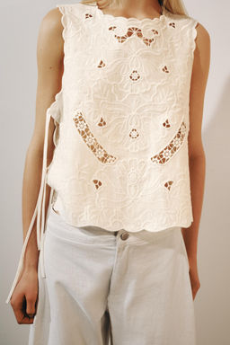 CAMISA BORDADOS ZW COLLECTION / Blanco