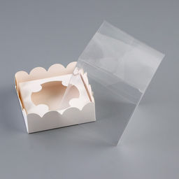 Цена за 5 шт. Коробка для 1 капкейка с прозрачной крышкой 9.2×9.2×10 см