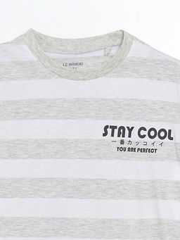 Bisiklet Yaka ?izgili Erkek ?ocuk Ti??rt