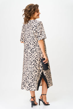 Платье Michel Chic 2168 бежевый, черный  фото 5