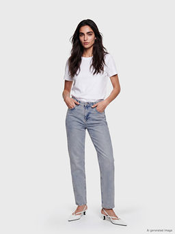 Mom Fit Kad?n Jean Pantolon