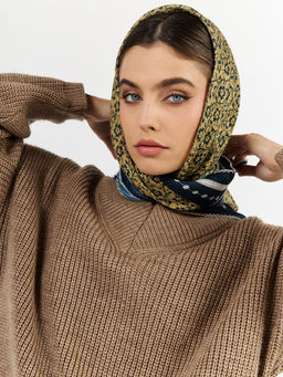 Большой, мягкий, тонкий и очень нежный двусторонний платок с рисунком - Tantino фото 8