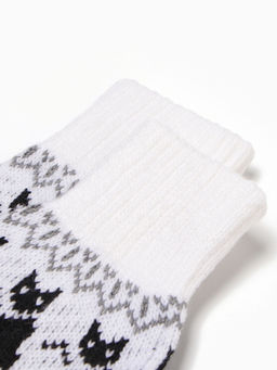 Носки женские шерстяные «Котик», серые, р-р 25-27