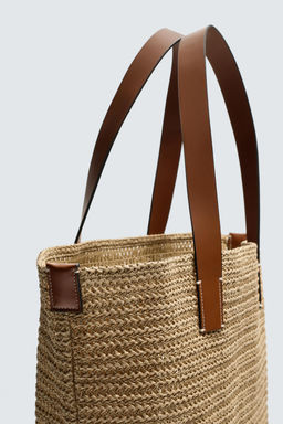 BOLSO SHOPPER TRENZADO / Blanco Crudo - Zara фото 4