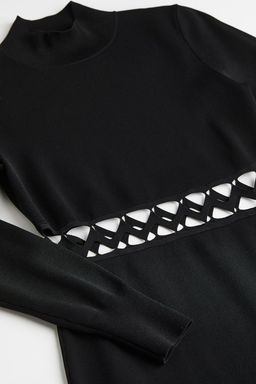 Vestido cut-out con cuello perkins - H&m фото 2