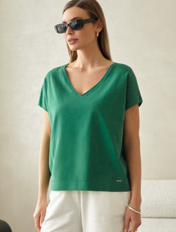 Футболка Vilatte из хлопка зеленый