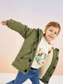 Bisiklet Yaka Uzun Kollu Bask?l? Erkek Bebek Sweatshirt - Waikiki фото 3