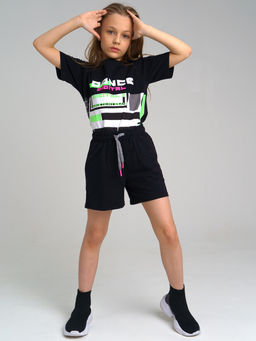 Комплект PlayToday для девочки футболка и шорты мультиколор  фото 6