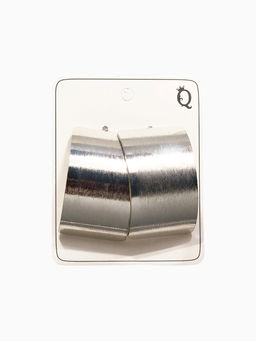 Серьги металл Дуга гладкая, тренд, цвет серебро - Qf фото 3