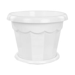 Цена за 2 шт. Горшок цв. "Гармония" 4л. с поддоном. белый М1411