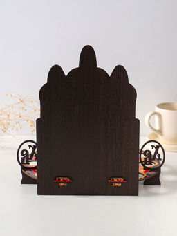 Подставка для кулича и 9 яиц Белый храм, красная, под кулич: 15.5 см, 25.5?22?25 см