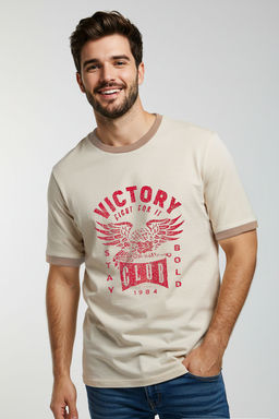 TRENDYOL MAN Tas Oversize/Genis Kesim Kollar? Seritli Bask?l? %100 Pamuklu T-Shirt TMNSS25TS00053 - Trendyolmilla фото 3