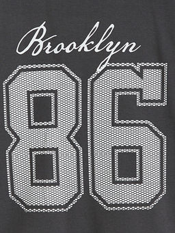 Bisiklet Yaka Bask?l? Erkek ?ocuk Ti??rt