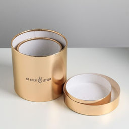 Набор коробок золотых 2 в 1, упаковка подарочная, «От всей души», 12 х 12, 15 х 15 см