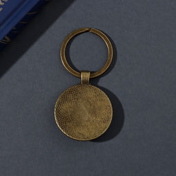 Брелок для ключей на кольце Круг. Гусь, стекло, металл, d=3 см - Simaland фото 3