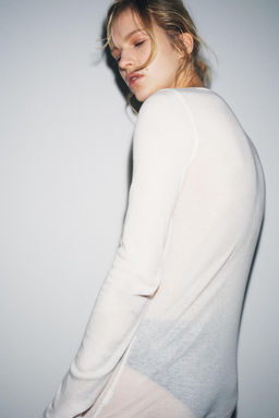 COTTON LONG SLEEVE T-SHIRT - Zara фото 3