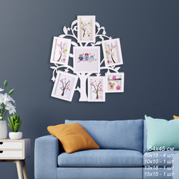 Фоторамка коллаж Дерево 54х45 см / K9097-2 /уп 12/ 7 фото