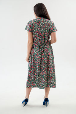 Платье женское из кулирки Миранда цветик макси - Амадэль фото 7