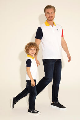 Брюки джинсовые U.s. Polo Assn для мальчика синие  фото 8