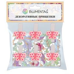 Blumentag WCRH-35 Декоративные прищепки 5 х 6 шт. 3.5 см СК/Распродажа B129 Голубые бабочки