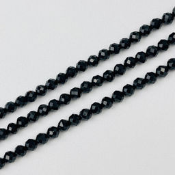 Бусины для украшений из черной Шпинели (90 бусин) 39 см