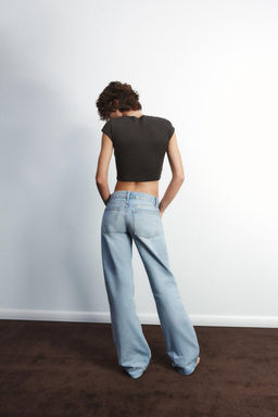 COTTON MODAL CROPPED T-SHIRT - Zara фото 15