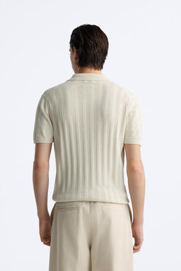 RIBBED KNIT POLO SHIRT - Zara фото 3