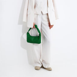 Сумка-багет на молнии, цвет зелёный - Simaland фото 6