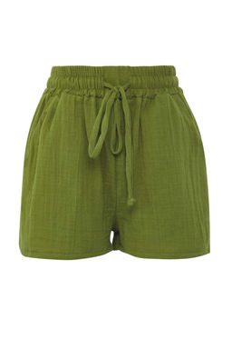 TRENDYOLMILLA Lacivert Muslin Plaj Sort TBESS25SR00008 фото 5