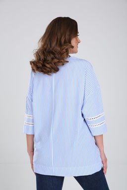 Блуза Modema 767/2 голубая полоска  фото 2