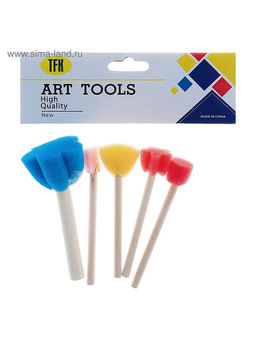 Набор кистей - спонжей, для рисования, 5 штук