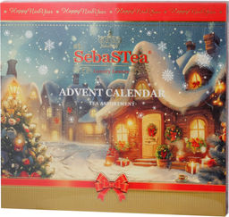 SebaSTea. Новый год. Advent Calendar. Домики карт.упаковка, 24 пак.