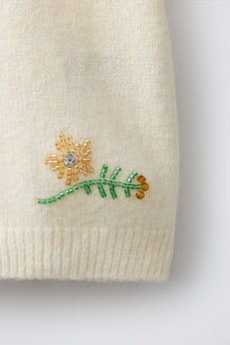 BEADED KNIT SWEATER - Zara фото 4